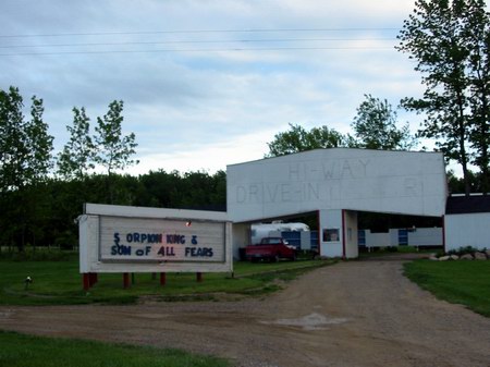 Hi-Way Drive-In Theatre - Entrance And Marquee - Photo From Water Winter Wonderland